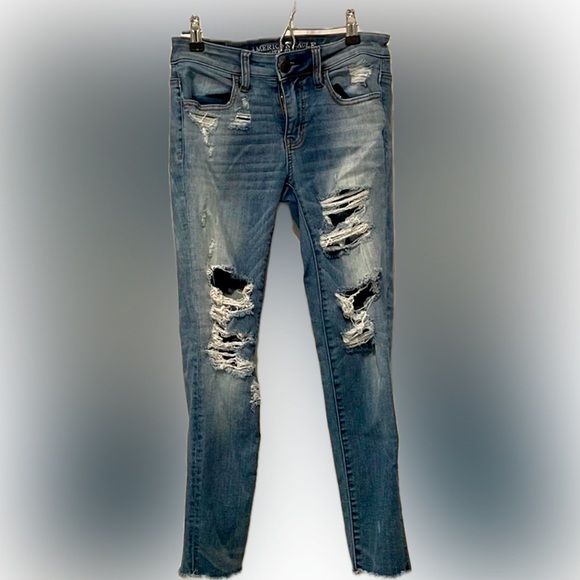 AMERICAN EAGLE | super super stretch cropped jegging  size 4 - Picture 1 of 8